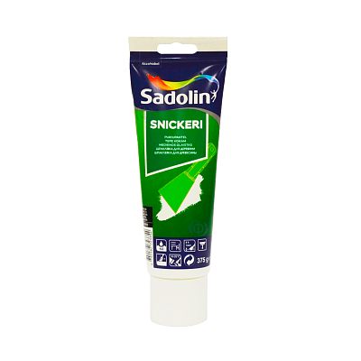 Шпаклівка для дерева Sadolin SNICKERI, 0,37 л, білий фото