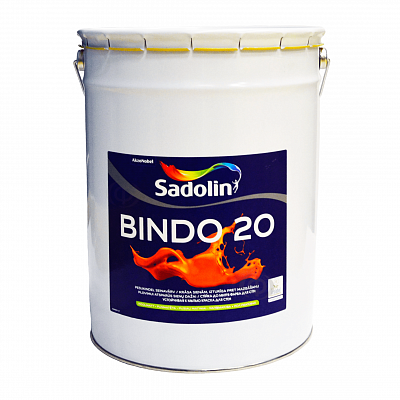Фарба напівматова для стін та стель Sadolin Bindo 20 PROF, 20 л, білий фото