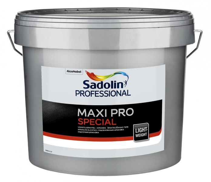 Шпаклівка Sadolin MAXI PRO SPECIAL, 10 л, світло-сірий фото