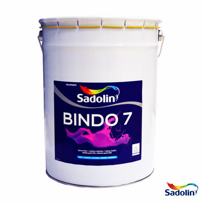 Фарба матова для стін та стель Sadolin Bindo 7 PROF, 20 л, білий фото