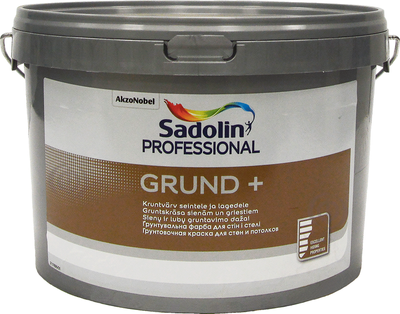 Фарба ґрунтувальна на водній основі Sadolin Grund+, 2,5 л, білий фото