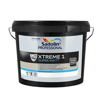 Краска на водной основе Sadolin Professional Xtreme 1 для потолка, 2.5 л, белая, BW фото