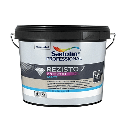 Акрилова фарба Sadolin Professional Rezisto 7 Antiscuff для стін, зносостійка, 2.5 л, біла, BW фото