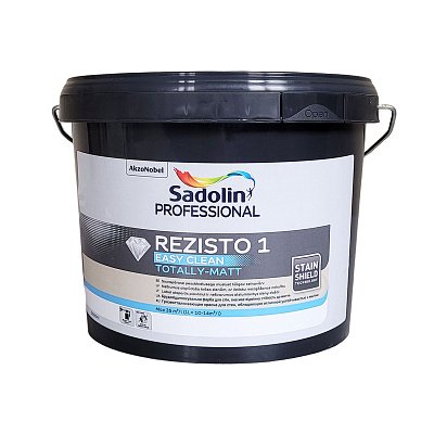 Акриловая краска Sadolin Professional Rezisto 1 для стен, грязеотталкивающая, 2.5 л, белая, BW фото