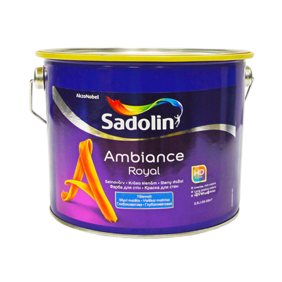Краска моющаяся глубокоматовая Sadolin Ambiance Royal, 2,5 л, белый фото