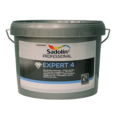 Фарба для обробки стін та стель Sadolin Expert 4, 2,5 л, білий фото