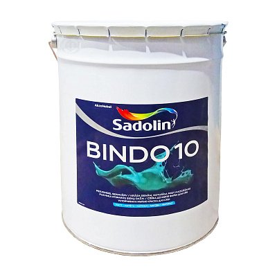 Краска моющаяся белая матовая для стен и потолков Sadolin Bindo 10 PROF, 20 л, белый фото